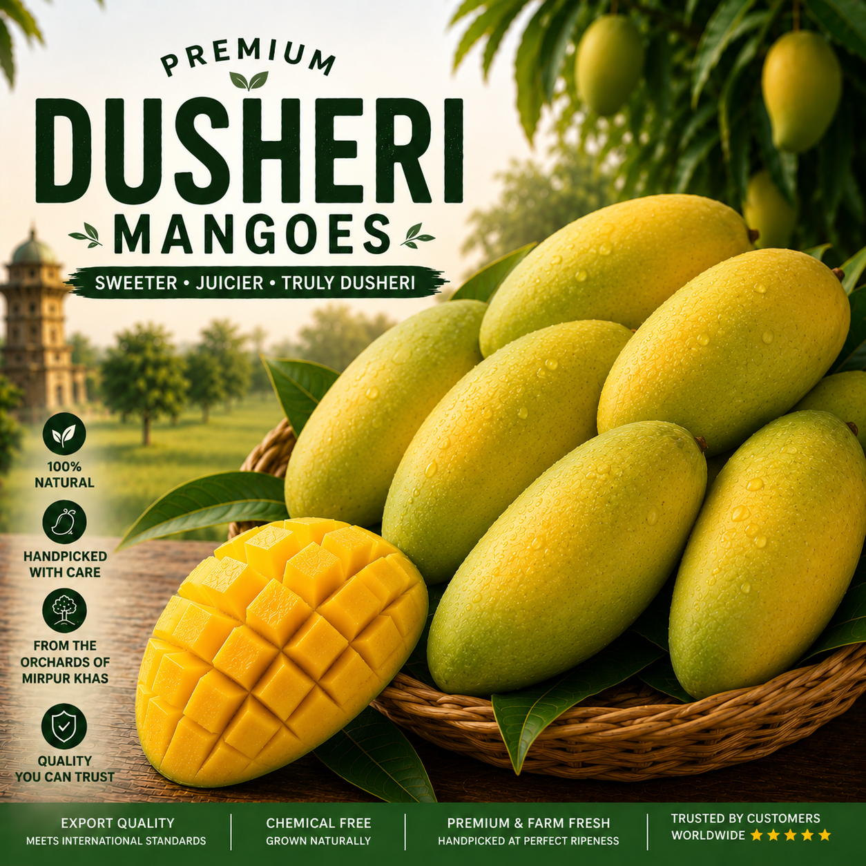 Premium Dusehri Mangoes — 10KG Box